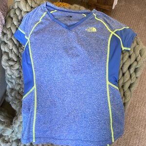 North Face Flash Dry size M blue / neon green workout athletic top 💙💚